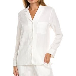 Onia camp collar gauze white button down shirt